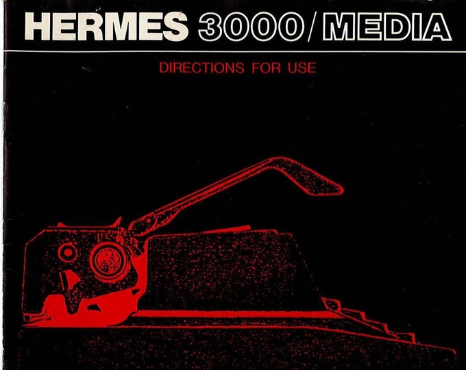 Hermes 3000 media Typewriter Instruction Manual - User Manual - Complete User Guide