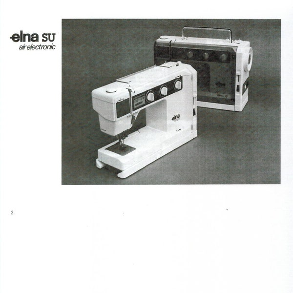 Elna Su cl.68 - Su cl.69 Air Electronic Instruction Manual - User Manual - Complete User Guide