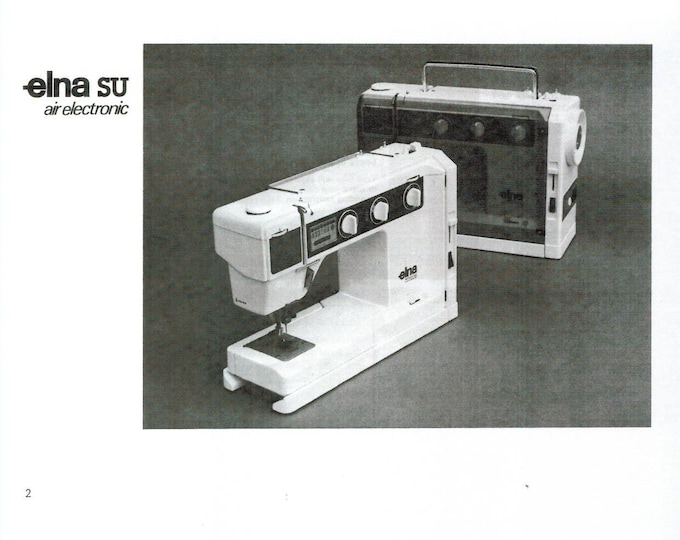 Elna Su cl.68 - Su cl.69 Air Electronic Instruction Manual - User Manual - Complete User Guide