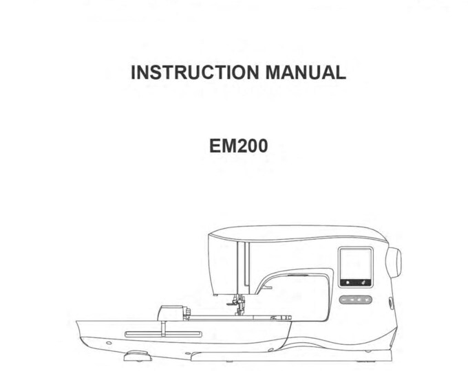 Singer EM200 Quantum Stylist Sewing Machine Instruction Manual - User Manual - Complete User Guide - English