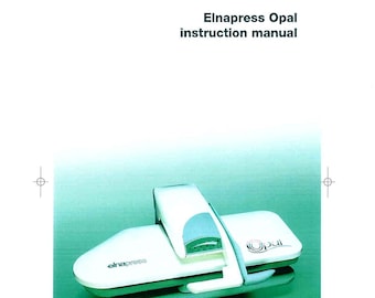 Elna Elnapress Opal Ironing Press Instruction Manual - Complete User Guide