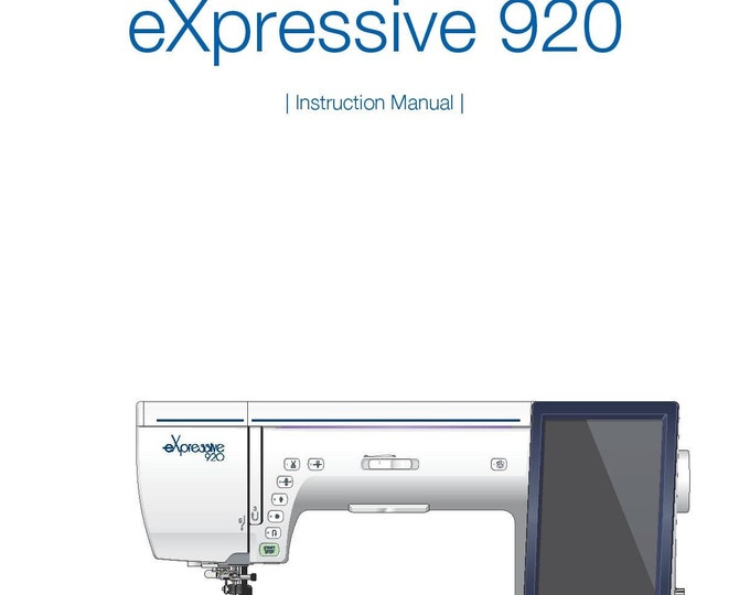 Elna eXpressive 940 Sewing Machine Instruction Manual - User Manual - Complete User Guide
