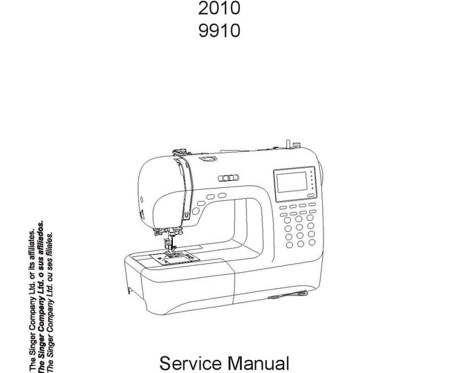 Singer 2010 9910 Sewing Machine - Service Manual - English