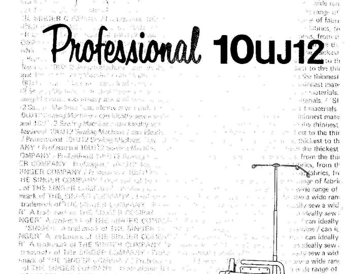 Singer 10UJ12 Professional Overlocker Machine Instruction Manual - User Manual - Complete User Guide - English