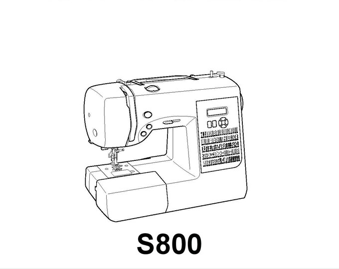Singer S800 FASHIONISTA Sewing Machine Instruction Manual - User Manual - Complete User Guide - English - French - Spanish