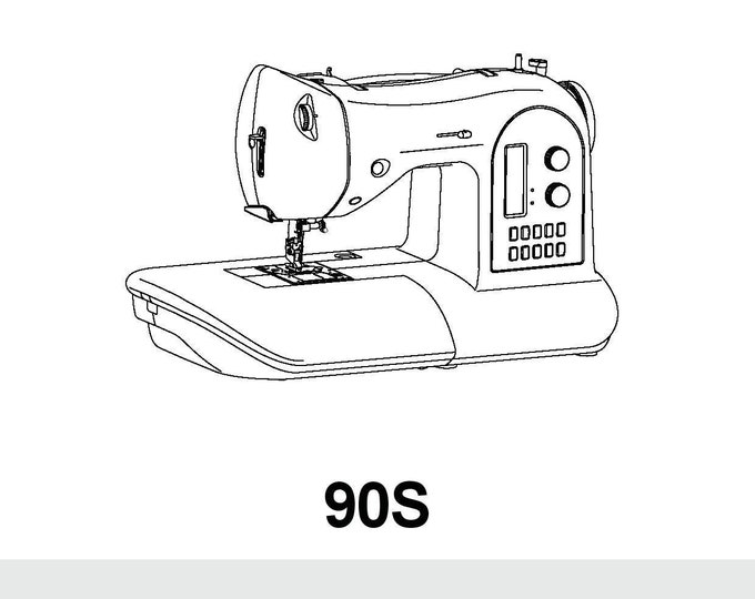 Singer 90S Sewing Machine Instruction Manual - User Manual - Complete User Guide - English - French - Spanish