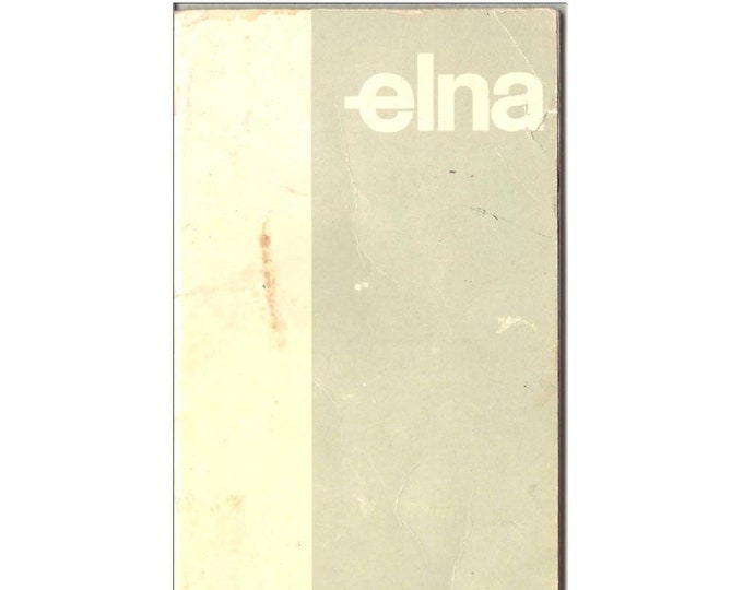 Elna Star de Luxe cl.41 - Plana Star De Luxe cl.43 - Super cl.62 - Plana Super cl.64 Sewing Machine Instruction Manual - User Manual
