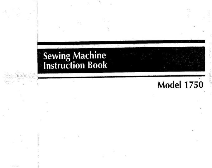 Baby Lock Denim Pro BL1750 Sewing Machine Instruction Manual - User Manual - Complete User Guide