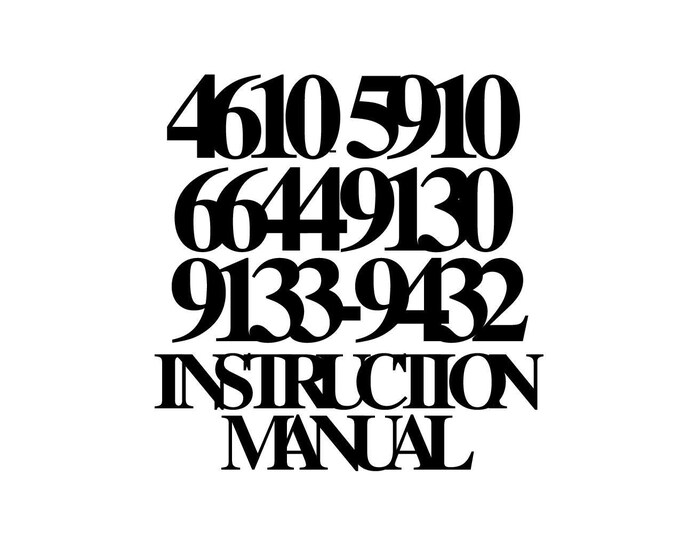 Singer 9133 - 9130 - 6644 - 5910 - 4610 - 9432 Sewing Machine Instruction Manual - User Manual - Complete User Guide - English