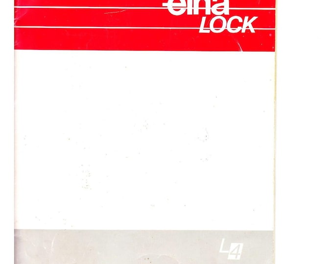 Elna Lock L4 Sewing Machine Instruction Manual - User Manual - Complete User Guide