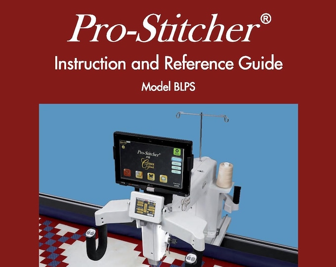 Baby Lock Pro-Stitcher BLPS Sewing Machine Instruction Manual - User Manual - Complete User Guide - English