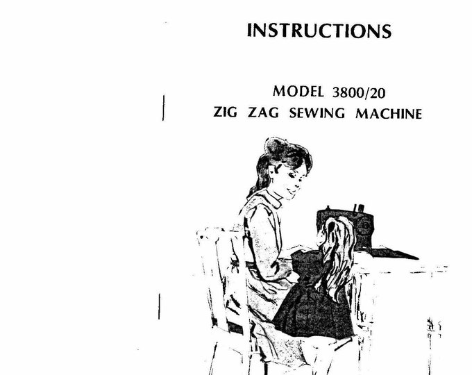Singer 3800 - 3820 Sewing Machine Instruction Manual - User Manual - Complete User Guide - English
