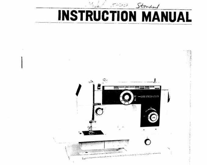 Singer 5400 Sewing Machine Instruction Manual - User Manual - Complete User Guide - English