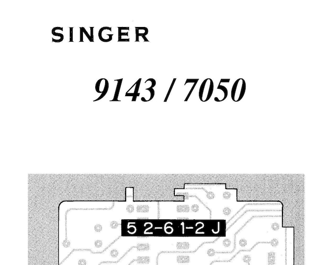 Singer 9143 7050 Sewing Machine Instruction Manual - User Manual - Complete User Guide - English