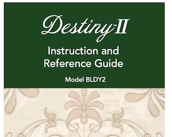 Baby Lock Destiny II BLDY2 Sewing Machine Instruction Manual