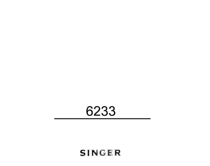 Singer 6233 Sewing Machine Instruction Manual - User Manual - Complete User Guide - English