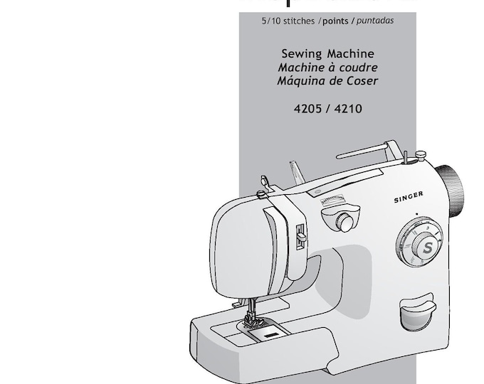 Singer 4210 - 4205 Inspiration Sewing Machine Instruction Manual - User Manual - Complete User Guide - English