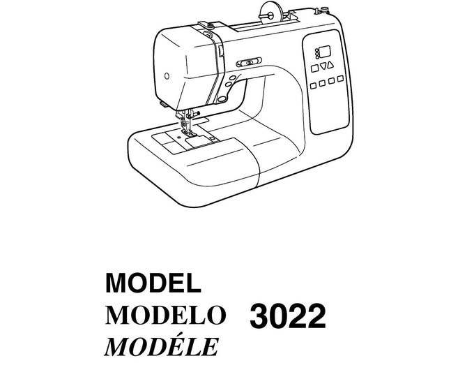 Janome 3022 Sewing Machine Instruction Manual - User Manual - Complete User Guide
