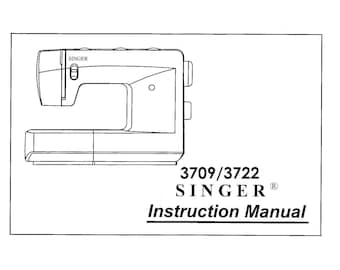 Singer 3709-3722 Sewing Machine User Manual (PDF)