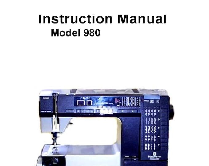 Husqvarna Prisma 980 Sewing Machine Instruction Manual - User Manual - Complete User Guide - English