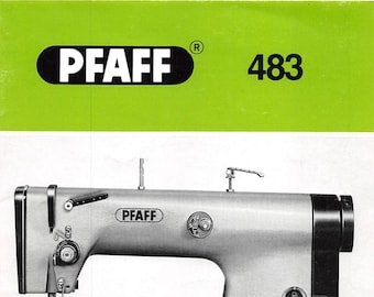 Pfaff 483 Sewing Machine Instruction Manual - English