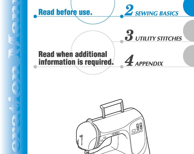 Brother NX200 Sewing Machine Instruction Manual - User Manual - Complete User Guide