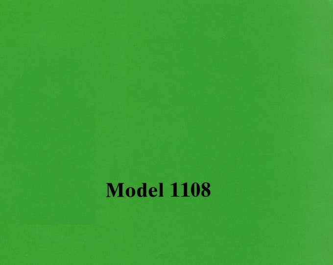 Janome 1108 Sewing Machine Instruction Manual - User Manual - Complete User Guide
