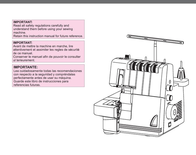 Juki MO80CB Sewing Machine Instruction Manual - User Manual - Complete User Guide