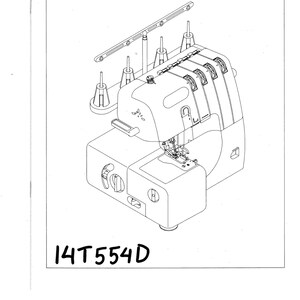 Singer 14T554D - 14T554S Overlock Instruction Manual - User Manual - English