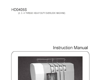 Singer HD0405S Sewing Machine Instruction Manual (PDF)