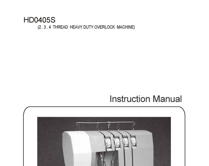 Singer HD0405S Sewing Machine Instruction Manual - User Manual - Complete User Guide - English