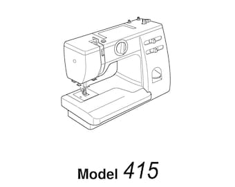 Janome 415 Sewing Machine Instruction Manual - User Manual - Complete User Guide - English
