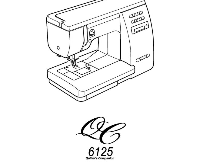 Janome 6125 Quilters Companion Sewing Machine Instruction Manual - User Manual - Complete User Guide