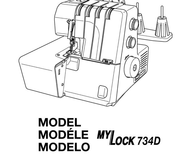 Janome 734D MyLock Sewing Machine Instruction Manual - User Manual - Complete User Guide