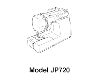Janome JP720 Sewing Machine Instruction Manual (PDF Guide)