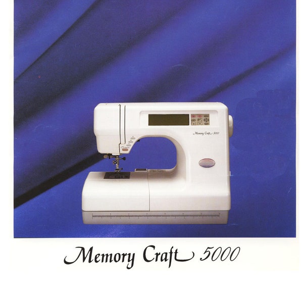 Janome 5000 Memory Craft Nähmaschine Bedienungsanleitung - Benutzerhandbuch - Vollständige Bedienungsanleitung