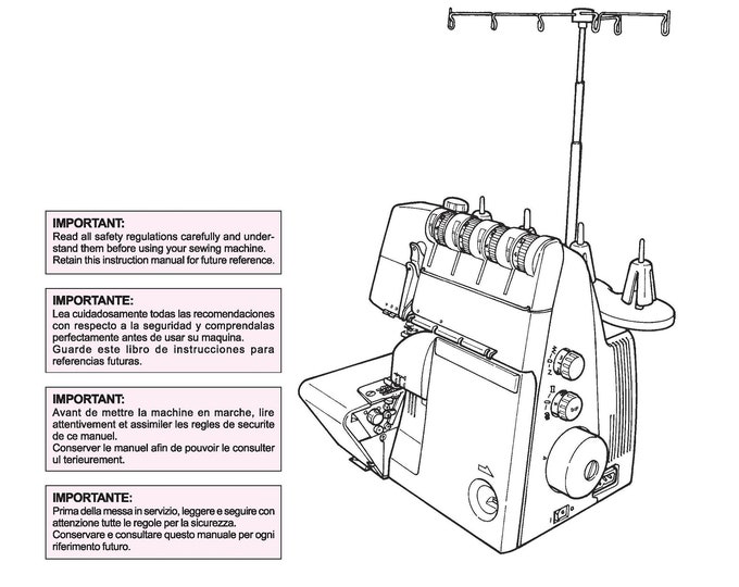 Juki MO735 Sewing Machine Instruction Manual - User Manual - Complete User Guide
