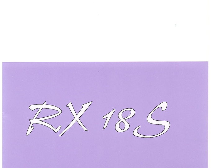 Janome RX18S Sewing Machine Instruction Manual - User Manual - Complete User Guide