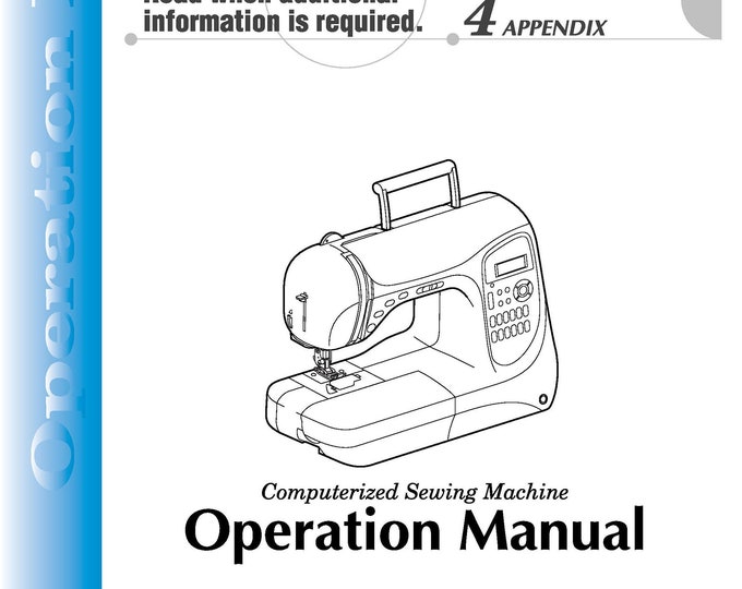 Brother NX400 Sewing Machine Instruction Manual - User Manual - Complete User Guide
