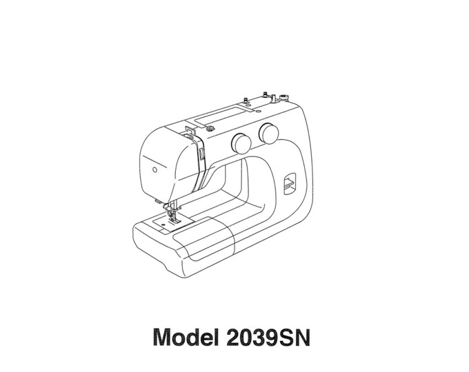 Janome 2039SN Sewing Machine Instruction Manual - User Manual - Complete User Guide