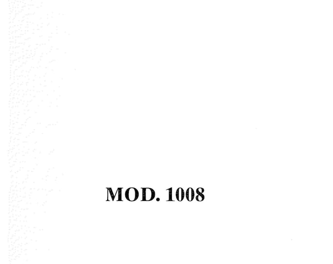 Janome 1008 Sewing Machine Instruction Manual - User Manual - Complete User Guide