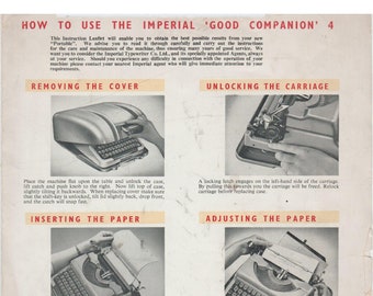 Imperial Good Companion 4 Typewriter User Manual (Digital PDF)