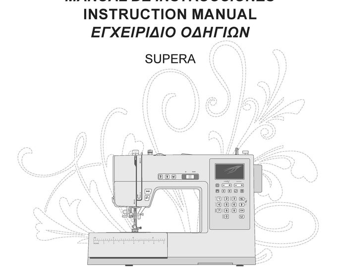 Singer F687C Supera Sewing Machine Instruction Manual - User Manual - Complete User Guide - English - French - Spanish