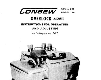 CONSEW 286-296 Sewing Machine Instruction Manual - English