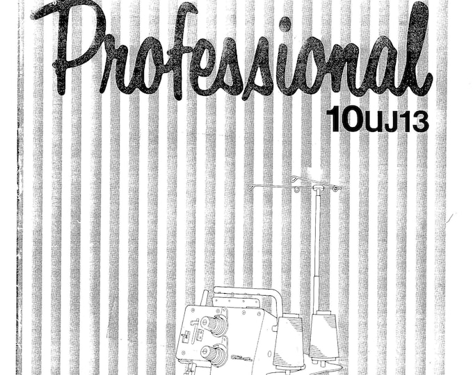 Singer 10UJ13 Professional Overlock Instruction Manual - User Manual - English