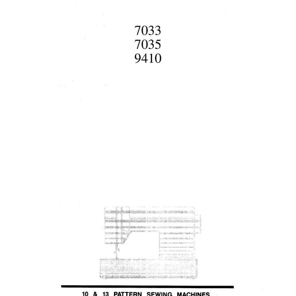 9410 Singer Sewing Machine Manual Etsy