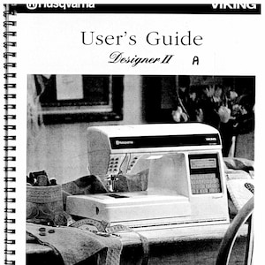 Husqvarna Viking Designer II Nähmaschine Bedienungsanleitung - Handbuch - Vollständiges Etikett - Englisch