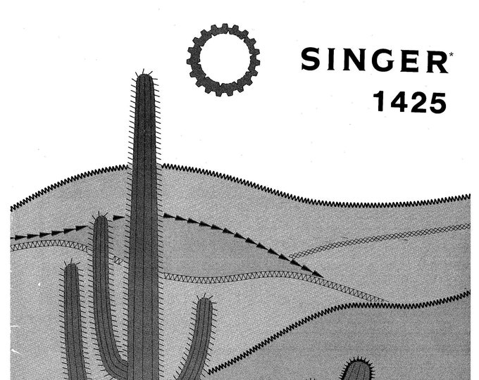 Singer 1425 Sewing Machine Instruction Manual - User Manual - Complete User Guide - English - French - Spanish