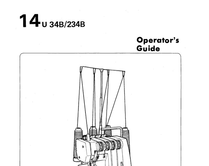 Singer 14U234B - 14U34B Overlock Instruction Manual - User Manual - English