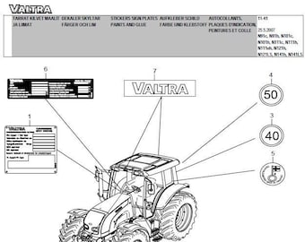 Valtra N-Series HiTech N91 N101 N111 N121 N141 Parts Manual- Instructions - User Manual - MULTI-LING